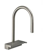 Baterie kuchenne - Hansgrohe Aquno Select M81 Bateria kuchenna z wyciąganą wylewką stal szlachetna 73837800 - miniaturka - grafika 1
