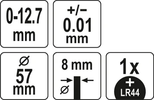 YATO CZUJNIK ZEGAROWY ELEKTRONICZNY 0-12,7MM - Akcesoria do urządzeń pomiarowych - miniaturka - grafika 6