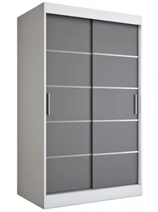 Biała szafa przesuwna front antracyt A3-P43 - Szafy Biała szafa przesuwna front antracyt A3-P43 - Szafy - miniaturka - grafika 1