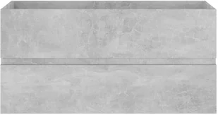 vidaXL Szafka pod umywalkę, szarość betonu, 90x38,5x45 cm, płyta vidaXL - Szafki łazienkowe - miniaturka - grafika 6