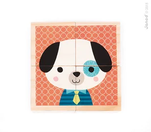 Janod Klocki drewniane Puzzle 6w1 Las - Klocki - miniaturka - grafika 9