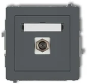 Gniazdka elektryczne - Karlik Deco grafitowy mat gniazdo antenowe typu F 1xSAT) 28DGF-1 28DGF-1 - miniaturka - grafika 1