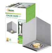 Lampy sufitowe - Spectrum CHLOE GU10 IP20 Oprawa natynkowa regulowana kwadratowa Srebrna SLIP004004 - miniaturka - grafika 1