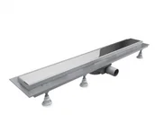 Odpływy liniowe - SCHEDPOL OLSL70/ST Odpływy liniowe BASE z maskownicą STEELodpływ liniowy 70x8x9,5 - miniaturka - grafika 1