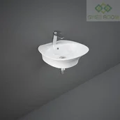 Umywalki - RAK Ceramics Ceramics SENSATION UMYWALKA PODWIESZ. & NABLAT. 50X46 CM Z OTWOREM BIAŁY POŁYSK SENWB5001AWHA - miniaturka - grafika 1