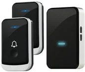 Dzwonki i gongi - Dzwonek bezprzewodowy do drzwi + 2x nadajnik IP44 - miniaturka - grafika 1