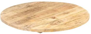 vidaXL Blat stołu, lite drewno mango, okrągły, 25-27 mm, 60 cm vidaXL - Blaty meblowe i parapety okienne - miniaturka - grafika 12