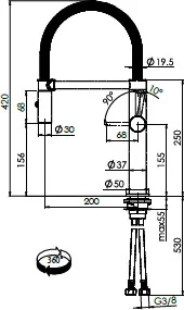 Franke Panera L Semipro 115.0393.975 - Baterie wannowe i prysznicowe - miniaturka - grafika 3