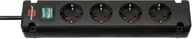 Listwy zasilające - Brennenstuhl Listwa zasilająca 4 gniazda wyłącznik czarny 1.5m 1150650114 - miniaturka - grafika 1