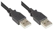 Kable USB - Good Connections kabel połączeniowy USB 2.0 wtyczka A na wtyk A, folii i oplotu pokrywą, przewody miedziane, czarny 1 m 2212-AA1S - miniaturka - grafika 1