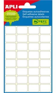 Apli Etykiety do pisania ręcznego 16x22 mm zaokrąglone białe mini-bag 6 ark - Etykiety samoprzylepne i bloki etykiet - miniaturka - grafika 3