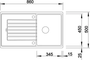 Blanco ZIA 45SL BIAŁY 516740 - Zlewozmywaki - miniaturka - grafika 3