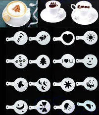 Kontext Wzorniki do dekoracji kawy, szablony, 16 szt. - Pozostałe akcesoria kuchenne - miniaturka - grafika 2