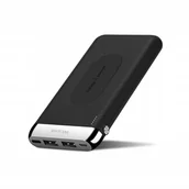 Powerbanki - Powerbank 10000mAh 2w1 Ładowarka Indukcyjna Qi - miniaturka - grafika 1
