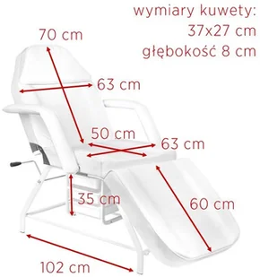 ACTIVESHOP Fotel Kosmetyczny 557A z Kuwetami Biały 10003_122423 - Fotele kosmetyczne - miniaturka - grafika 5