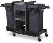 Wózki serwisowe - NUMATIC NKS 2 LLR 2x 100L kompaktowy wielofunkcyjny wózek hotelowy Numatic NKS 2 LLR - miniaturka - grafika 1