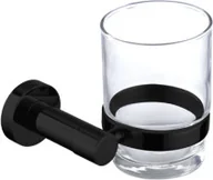 Kubki na szczoteczki do zębów - Omnires MP60320BL Kubek wiszący CZARNY MAT - miniaturka - grafika 1