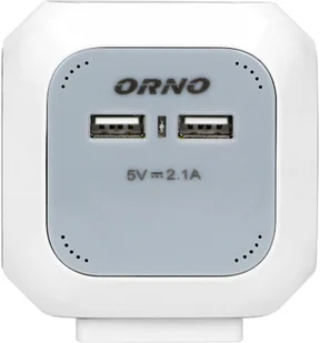 Orno Przedłużacz OR-AE-13144 4-krotny ładowarka 2xUSB 1,5m szaro-biały OR-AE-13144 - Przedłużacze i rozgałęźniki - miniaturka - grafika 3