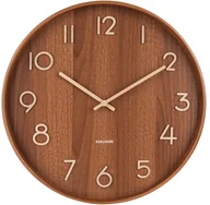 Zegary - Karlsson Zegar ścienny Pure medium dark basswood by KA5809DW - miniaturka - grafika 1