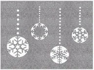 Obrusy i serwetki - UNIGLOB Podkładka świąteczna z filcu BOMBKA 40 x 30 cm szara - miniaturka - grafika 1