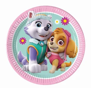 Procos Talerzyki papierowe "Paw Patrol Skye and Everest", PROCOS, 20 cm, 8 szt 90275 - Naczynia i sztućce jednorazowe - miniaturka - grafika 5