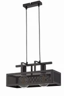 Lampy sufitowe - Sigma czarna lampa wisząca nad stół ALBERT 2 32175 prostokątna lampa sufitowa loft na 2 żarówki 32175 - miniaturka - grafika 1