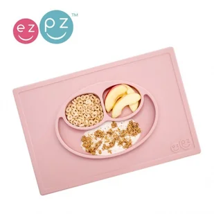 EZPZ EZPZ Talerzyk 2w1 Happy Mat EUHMB005 - Miseczki i talerzyki dla dzieci - miniaturka - grafika 3