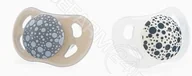 Smoczki uspokajające - TWISTSHAKE Twistshake silikonowy smoczek uspokajający 0-6m x 2 szt szaro-biały - miniaturka - grafika 1