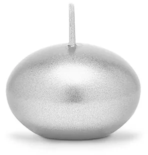 PartyDeco Świeczka "Dysk pływający metalik", srebrna, 40 mm, 50 szt SDMET40-018-OP - Urodziny dla dorosłych - miniaturka - grafika 2
