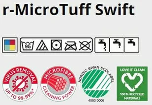 Vileda Professional Ścierka R-Micro Tuff Swift Zielona 168757.. VILE-PROF-000963 - Ściereczki, gąbki, czyściki - miniaturka - grafika 2