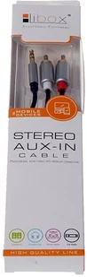 Libox Kabel Minijack 3.5 RCA Cinch x2 3m Czarny LB0093 - Kable - miniaturka - grafika 2