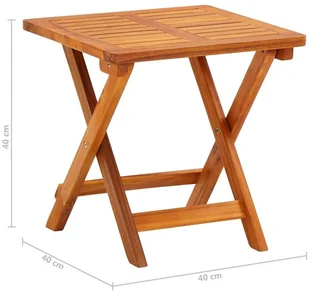 vidaXL Ogrodowy leżak ze stolikiem i poduszką lite drewno akacjowe 3061631 - Leżaki ogrodowe - miniaturka - grafika 11