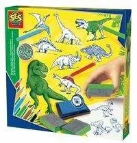 Dinozaury Zestaw Pieczątek Z Kredkami - - Gry planszowe - miniaturka - grafika 3