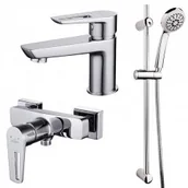 Zestawy prysznicowe - CERSANIT S952-004 SET A36 BATERIA UM MILLE CHROM +BAT NATR MILLE CHR +ZESTAW VIBE WIRT - miniaturka - grafika 1