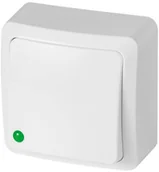 Wyłączniki światła i elektryczne - LEDart EPN pojedyńczy BERG Biały 3710-00 - miniaturka - grafika 1