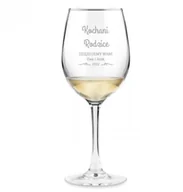 Kieliszki - Murrano Kieliszek szklany do wina grawer podziękowanie z dedykacją dla r SKIV-010 - miniaturka - grafika 1