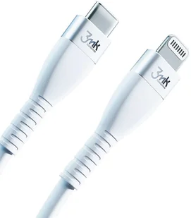 3mk Kabel 1m 3mk Hyper Silicone Cable przewód USB-C do Lightning 20W 3A MFi Biały 12426X0 - Kable USB - miniaturka - grafika 2