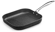 Patelnie - Monix Mineral patelnia do grillowania kwadratowa z rowkami 28 x 28 cm odlew aluminiowy z powłoką zapobiegającą przywieraniu, typ kamień, bez PFOA, nadaje się do kuchenek indukcyjnych M741230 - miniaturka - grafika 1