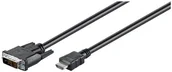 Kable - Wentronic HDMI/DVI-D (19polig kabla, wtyk HDMI na wtyk DVI-D) 1 m 4040849505799 - miniaturka - grafika 1