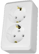 Gniazdka elektryczne - Schneider PRIMA-Gniazdo-podwójne-SCHUKO-biały-n-t WDE001048 - miniaturka - grafika 1