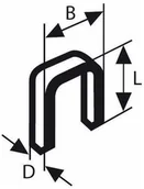Inne mocowania - BOSCH Zszywki z wąskim grzbietem typ 55 utwardzane 6 x 1 08 x 28 mm 3000 szt 2609200228 3000 szt - miniaturka - grafika 1