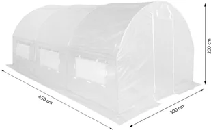 HOME & GARDEN Folia na stelaż tunelu ogrodowego 300 x 450 cm zielona 920218 - Agrowłókniny - miniaturka - grafika 7