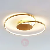 Lampy sufitowe - LINDBY Lindby Joline lampa sufitowa LED, złota, 45 cm - miniaturka - grafika 1