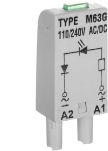 Relpol Moduł sygnalizacyjny L dioda LED zielony) 110-230 V AC/DC M63G szary 854854 854854 - Sterowniki i przekaźniki - miniaturka - grafika 2