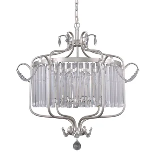 Italux Żyrandol LAMPA wisząca RINALDO PND-33057-6-CH.S OPRAWA glamour z kryształkami ZWIS na łańcuchu srebrny szampański PND-33057-6-CH.S - Lampy sufitowe - miniaturka - grafika 2