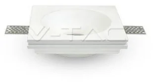 v-tac Oprawa Oczko V-TAC GIPS GU10 Wpuszczane Okrągła 120x120 Biała VT-776 - Oprawy, klosze i abażury - miniaturka - grafika 4