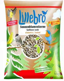 Lillebro Słonecznik łuskany - 1 kg - Przysmaki dla ptaków Lillebro Słonecznik łuskany - 1 kg - Przysmaki dla ptaków - miniaturka - grafika 1
