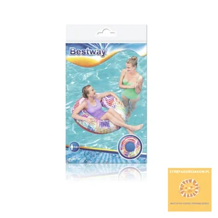 Bestway 36084 DUŻE KOŁO DO PŁYWANIA 91cm CZERWONE - Materace dmuchane i koła do pływania - miniaturka - grafika 8