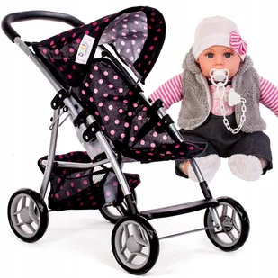 Wózek Dla Lalek Spacerowy Spacerówka + Lalka Bobas - Wózki dla lalek - miniaturka - grafika 8