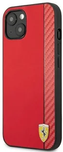 Ferrari FESAXHCP13SRE iPhone 13 mini 5,4" czerwony/red hardcase On Track Carbon Stripe hurtel-82450-0 - Etui i futerały do telefonów - miniaturka - grafika 2